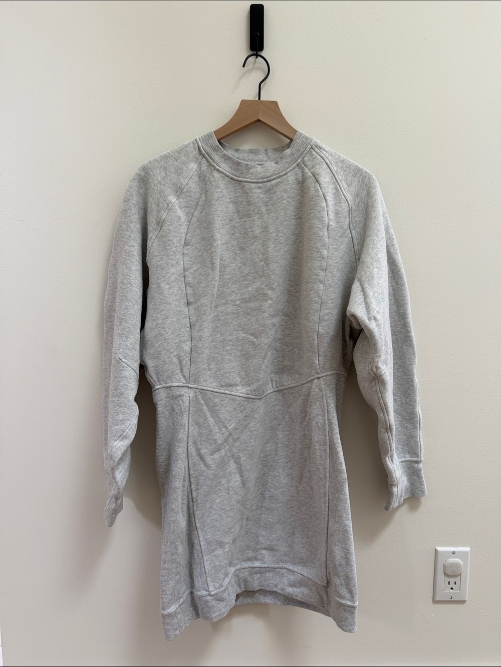 Lululemon Scuba Heather Light Gray Crewneck Sweatshirt Dress